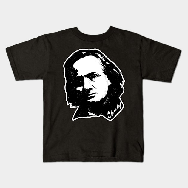 Great poets Charles Baudelaire Kids T-Shirt by zeno27